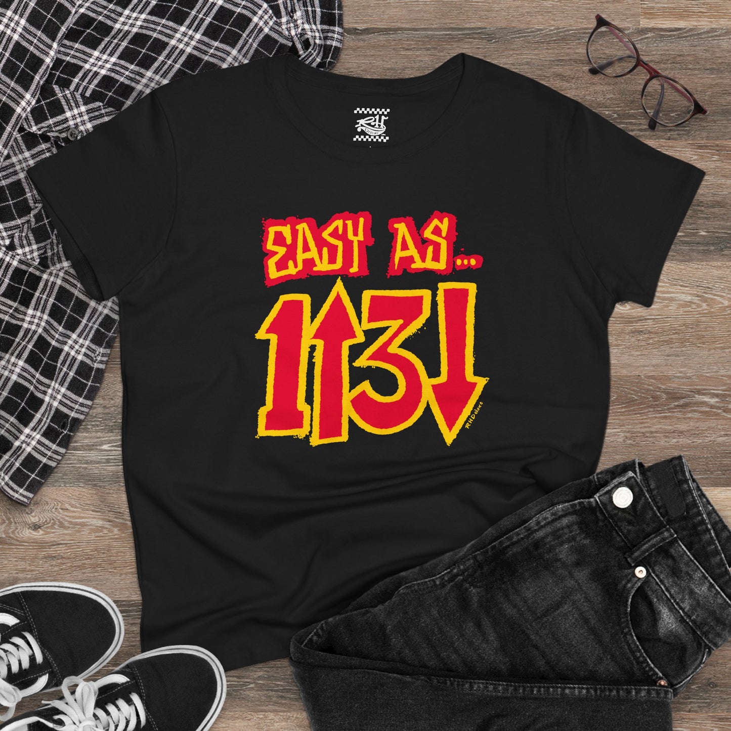 Easy as 1 up 3 down - Women's Midweight Cotton Tee