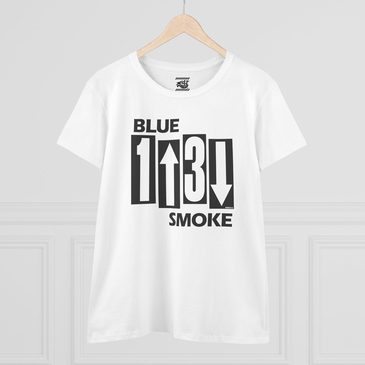 Blue Smoke Flag - Women's Midweight Cotton Tee