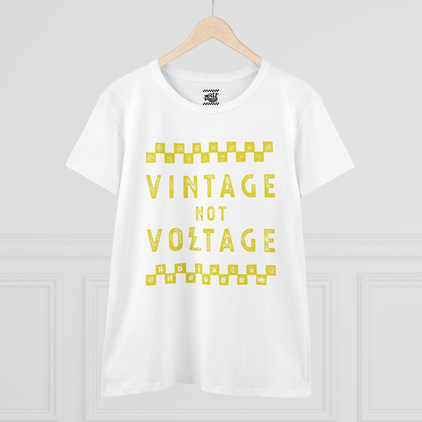 Vintage Not Voltage - Women's Midweight Cotton Tee