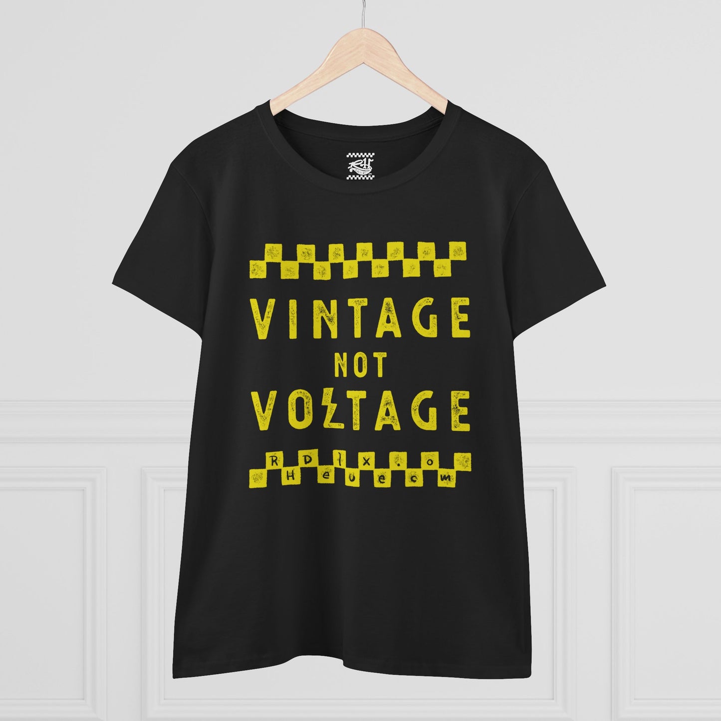 Vintage Not Voltage - Women's Midweight Cotton Tee