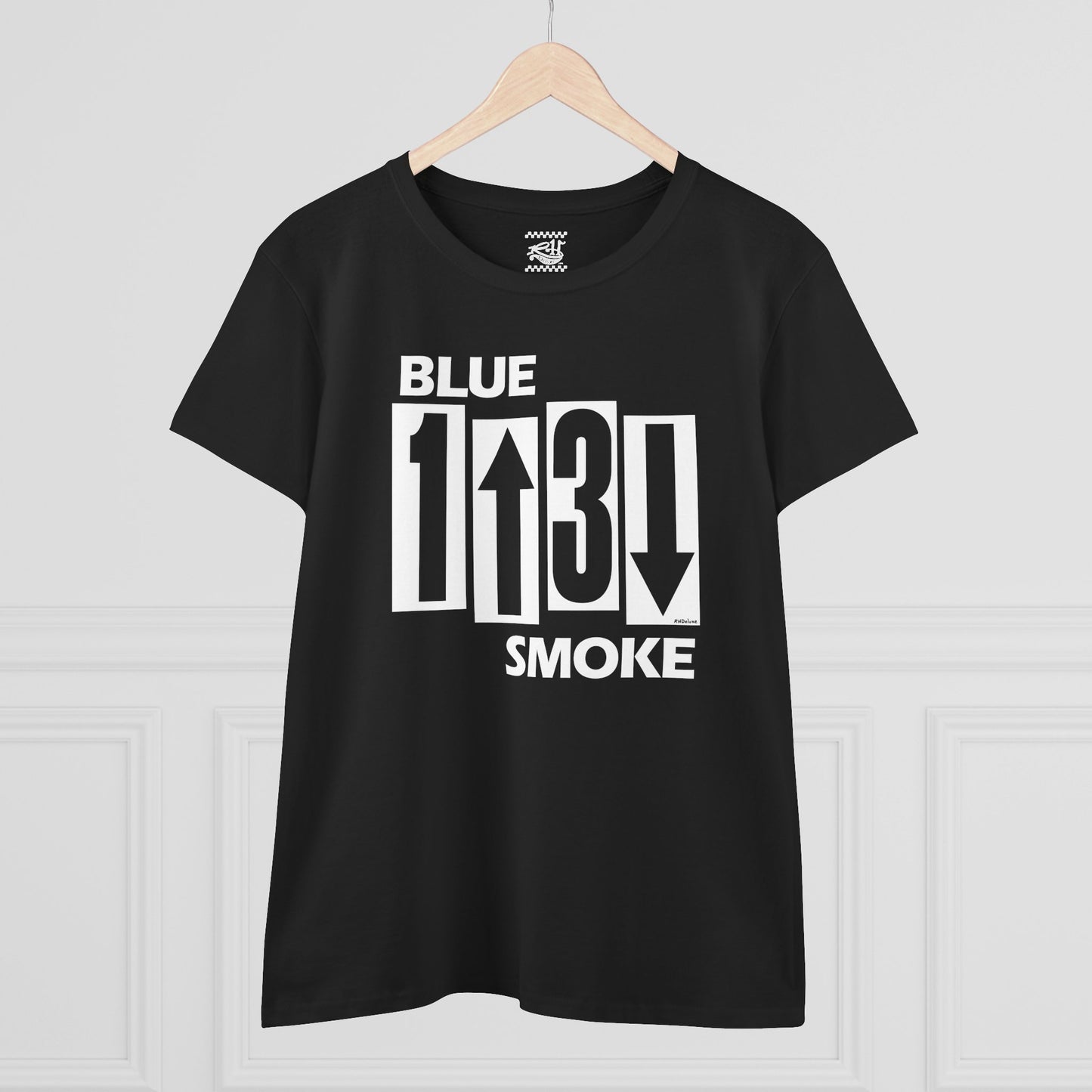 Blue Smoke Flag - Women's Midweight Cotton Tee