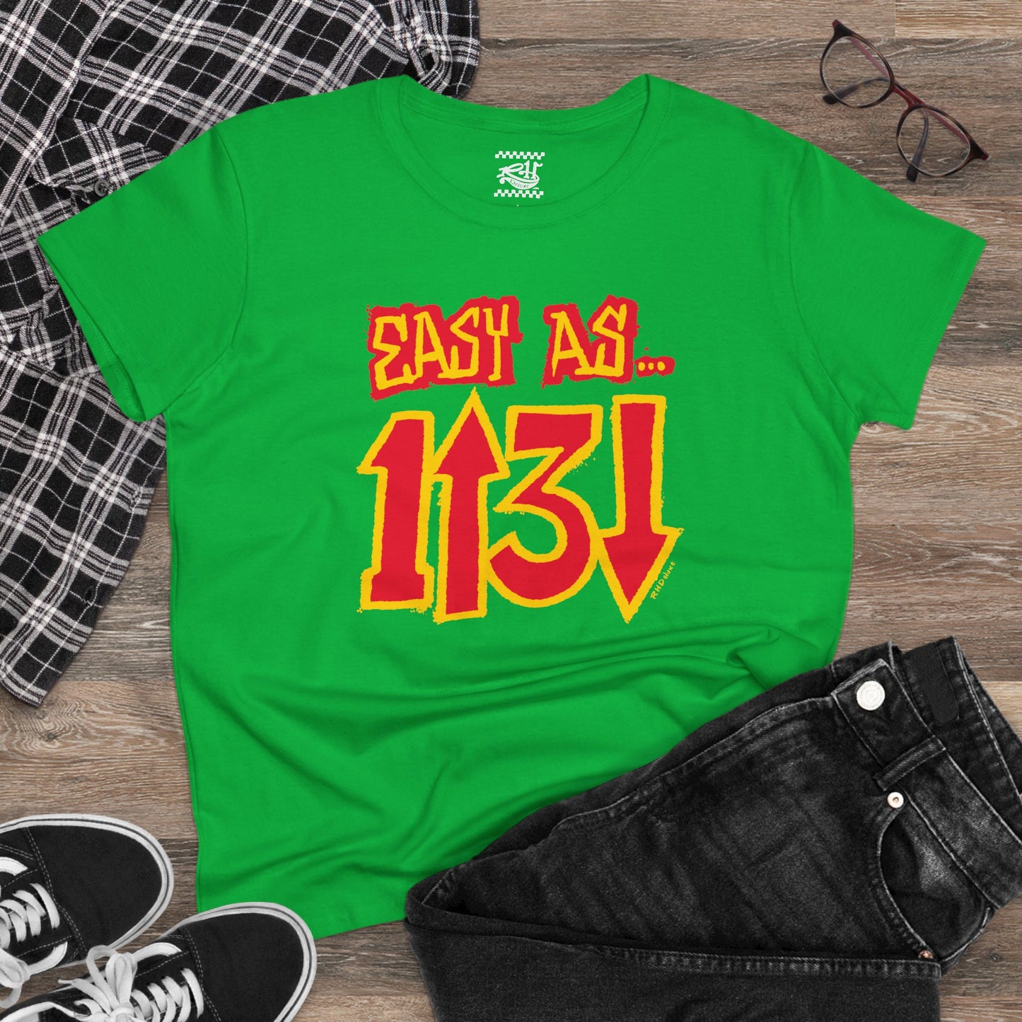 Easy as 1 up 3 down - Women's Midweight Cotton Tee
