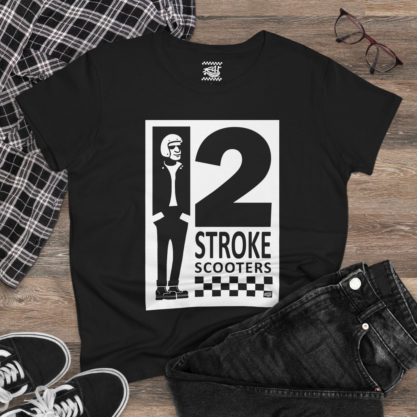 Two Stroke Scooters - Women's Midweight Cotton Tee