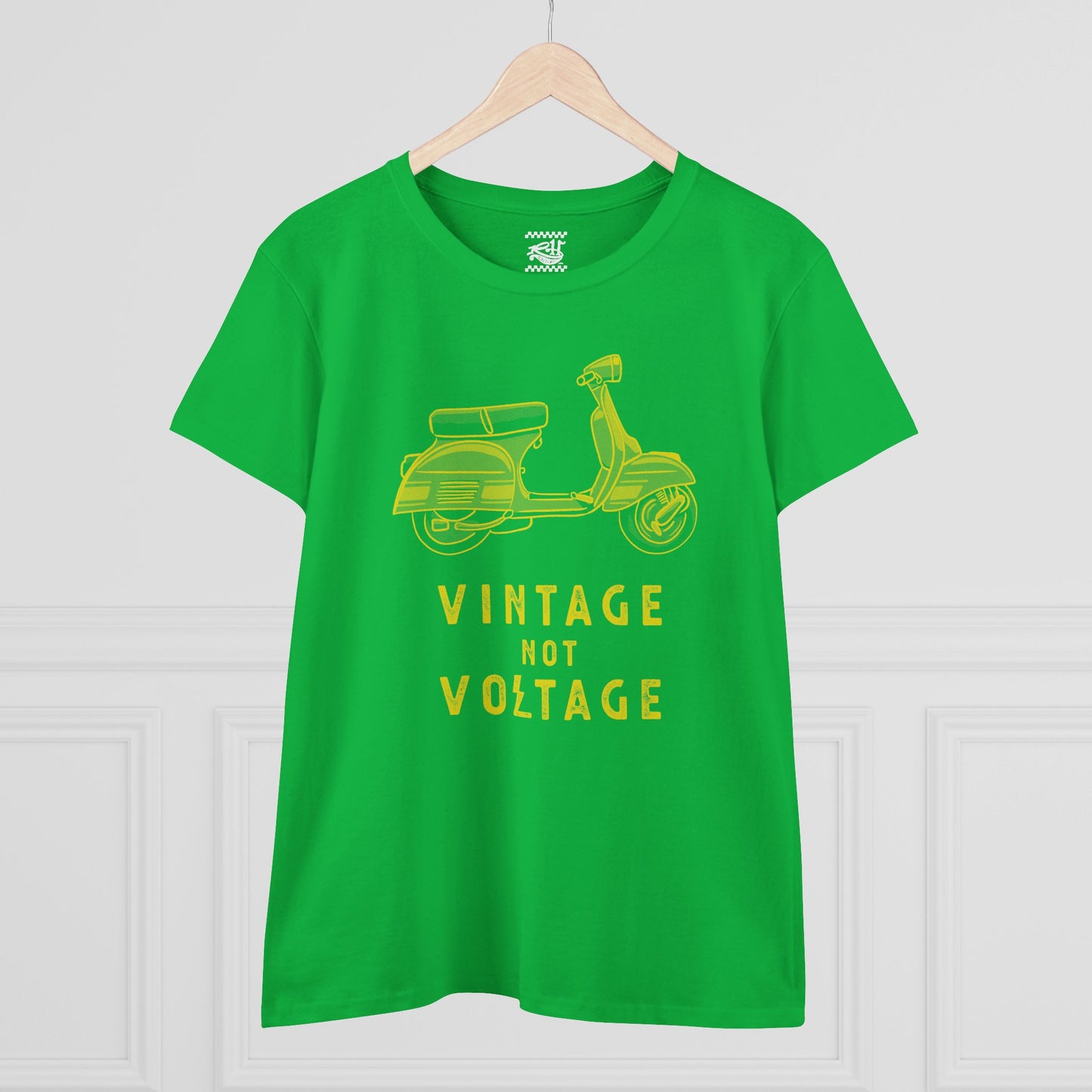 Vintage Not Voltage VESPA- Women's Midweight Cotton Tee