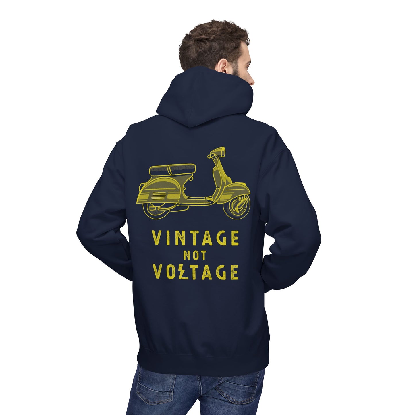 VINTAGE NOT VOLTAGE - VESPA - PULL OVER HOODIE