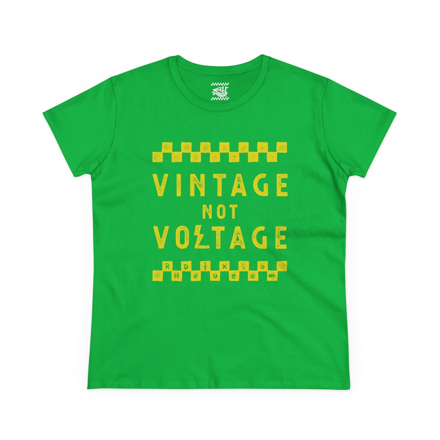 Vintage Not Voltage - Women's Midweight Cotton Tee