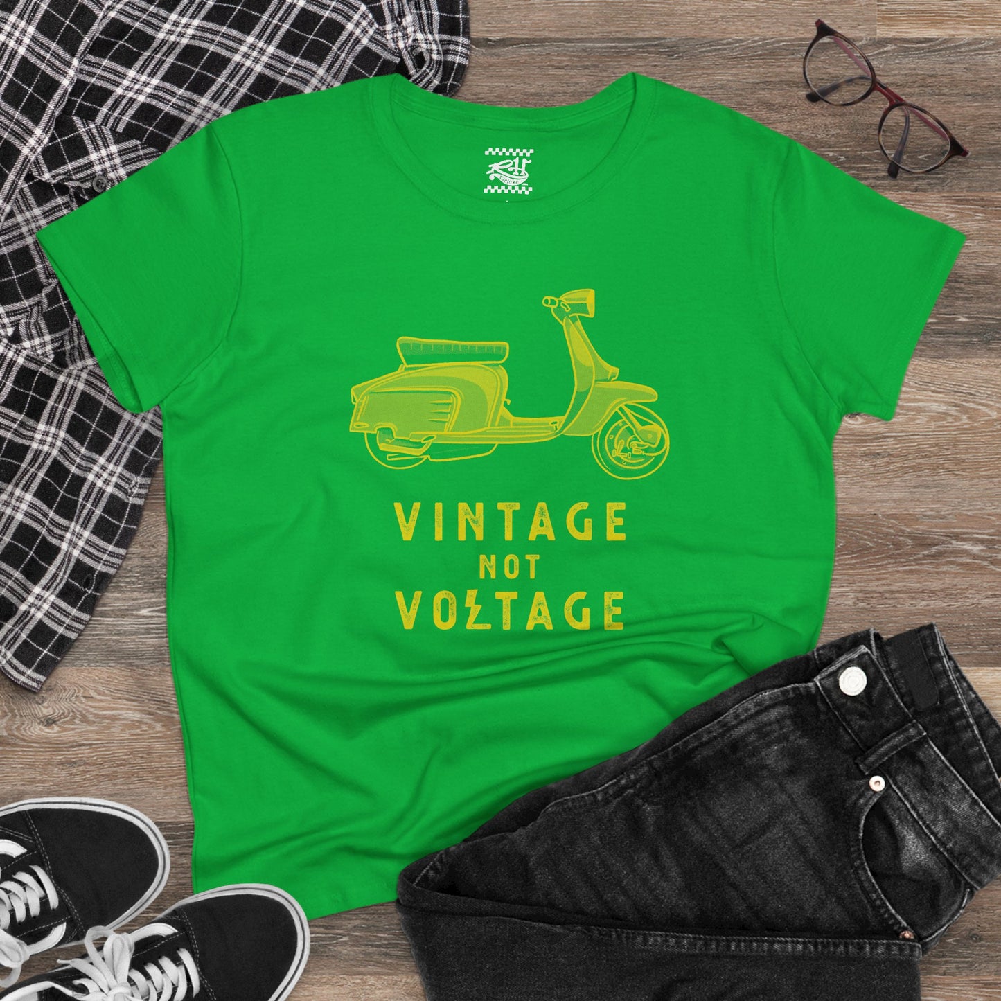 Vintage Not Voltage LAMBRETTA - Women's Midweight Cotton Tee