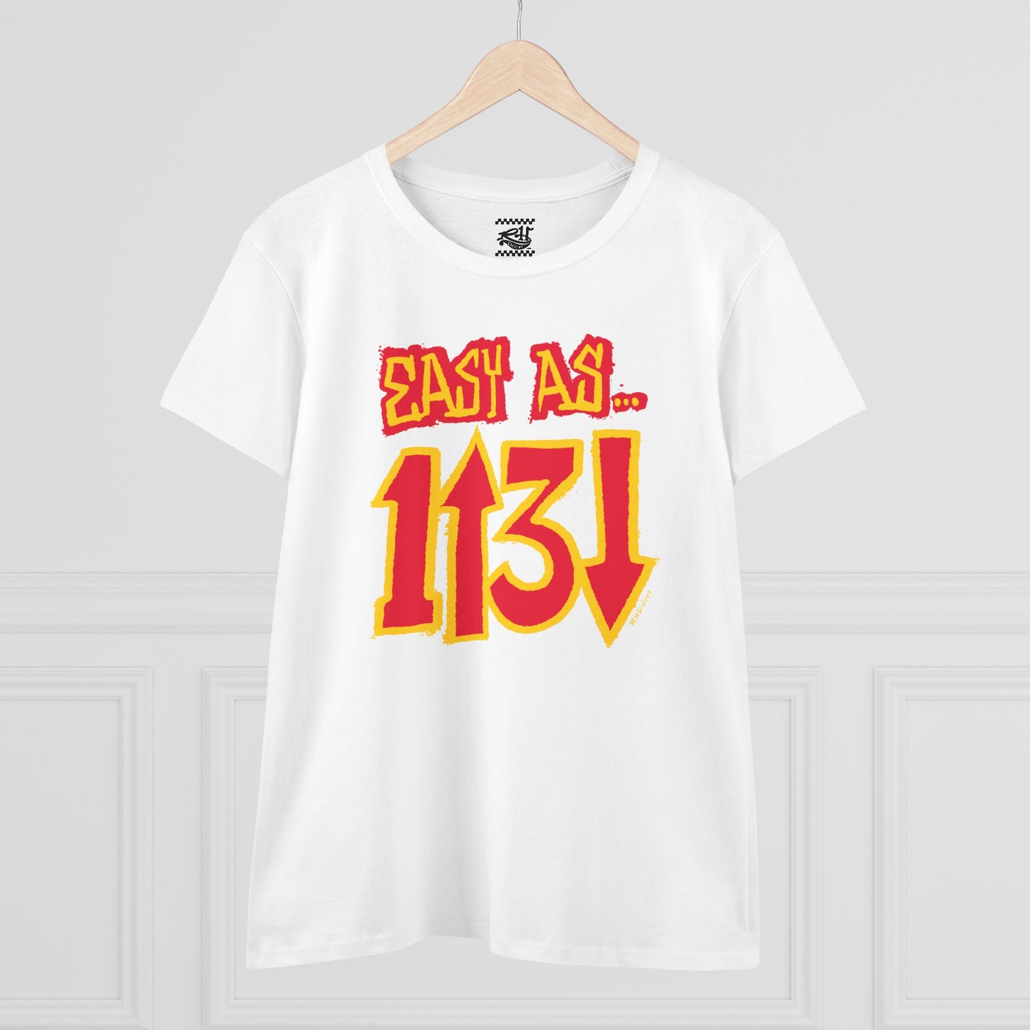 Easy as 1 up 3 down - Women's Midweight Cotton Tee