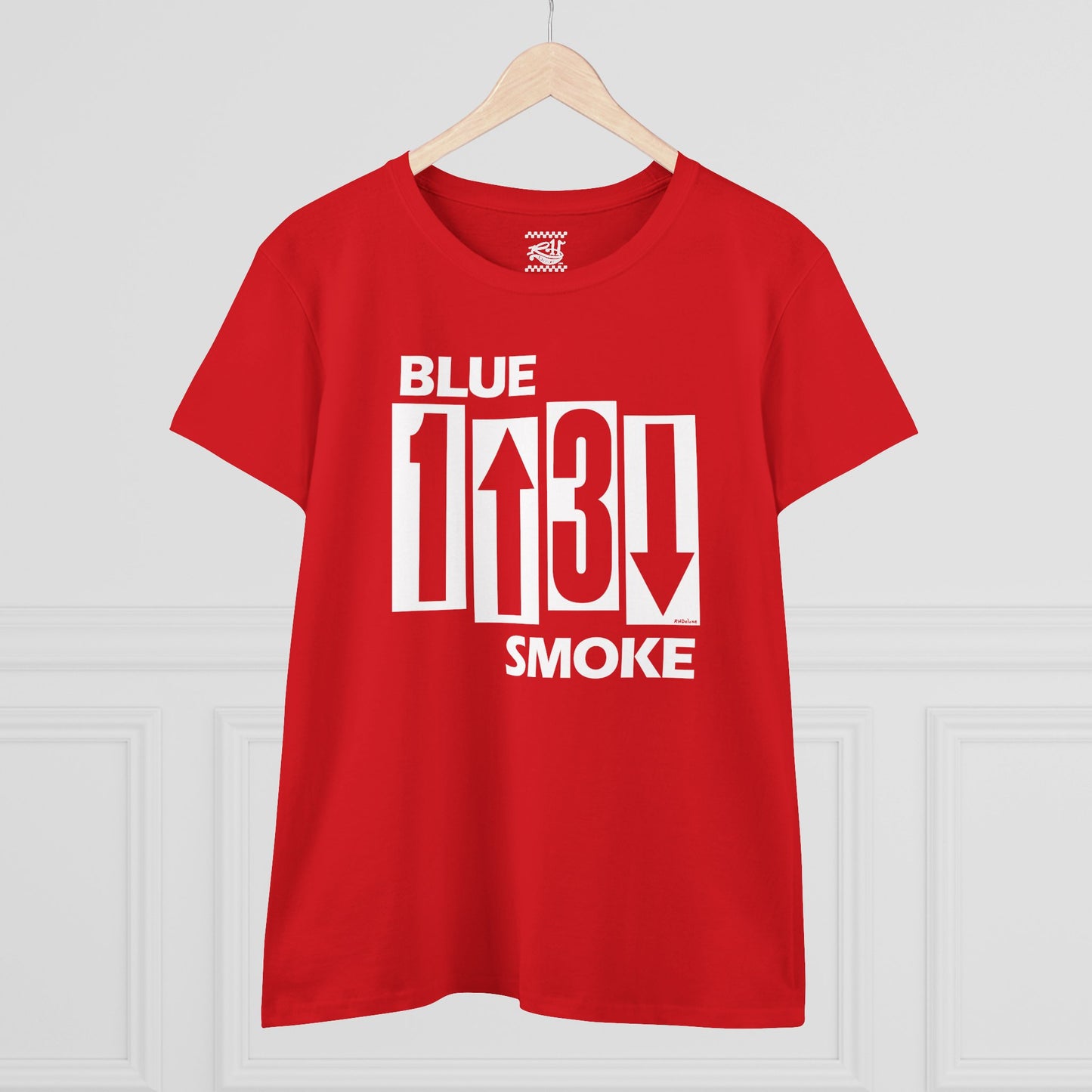 Blue Smoke Flag - Women's Midweight Cotton Tee