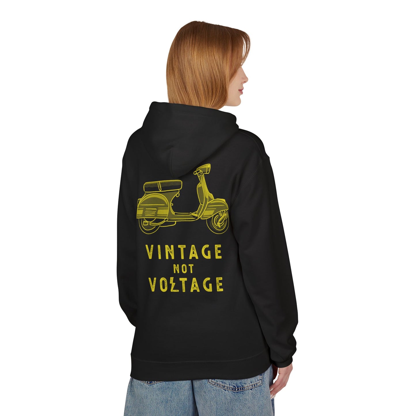 VINTAGE NOT VOLTAGE - VESPA - PULL OVER HOODIE