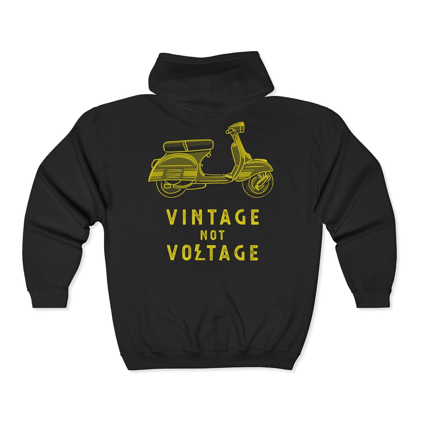 VINTAGE NOT VOLTAGE - VESPA - FULL ZIP HOODIE