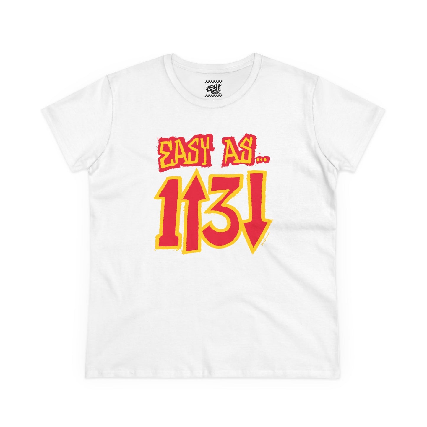 Easy as 1 up 3 down - Women's Midweight Cotton Tee