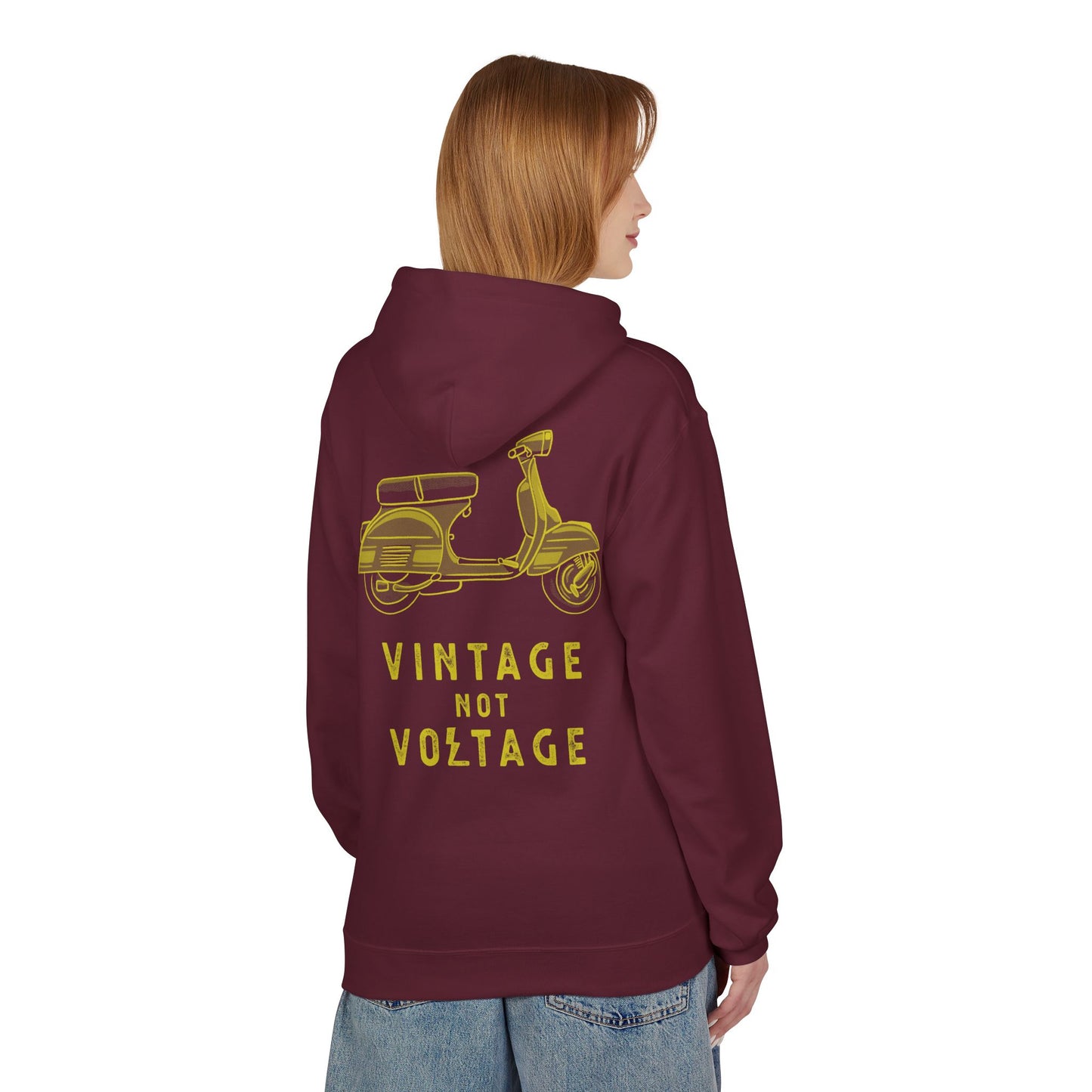 VINTAGE NOT VOLTAGE - VESPA - PULL OVER HOODIE
