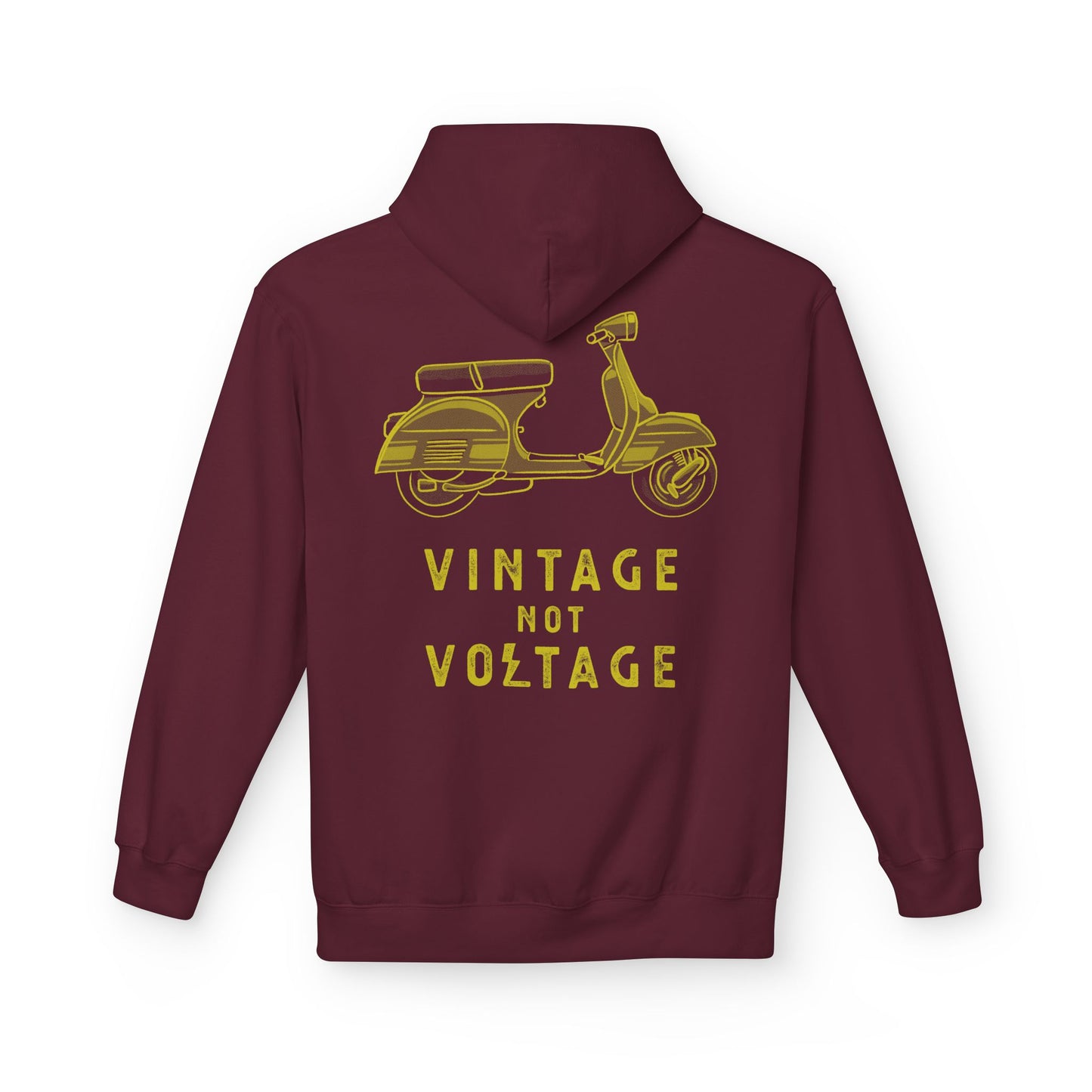 VINTAGE NOT VOLTAGE - VESPA - PULL OVER HOODIE