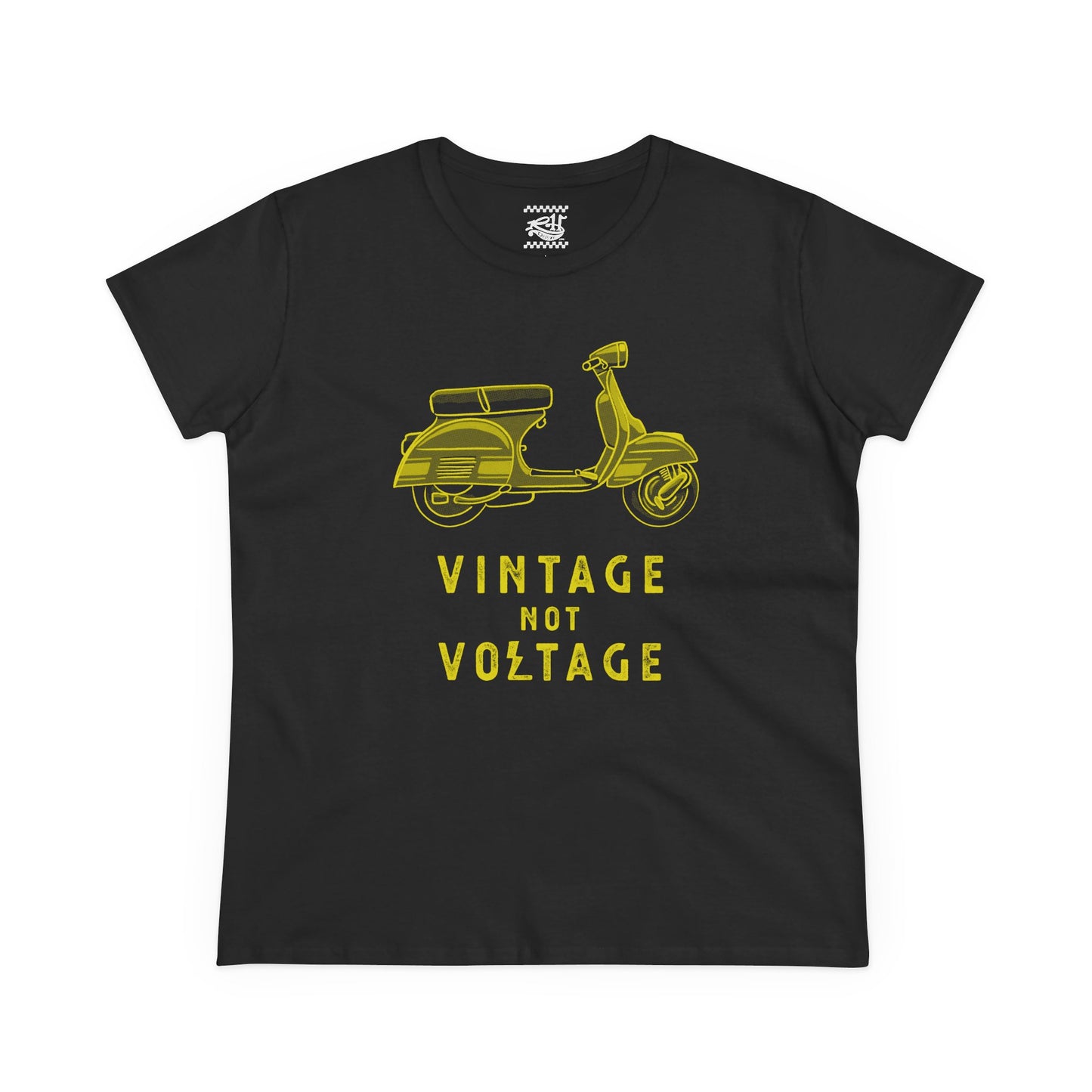 Vintage Not Voltage VESPA- Women's Midweight Cotton Tee