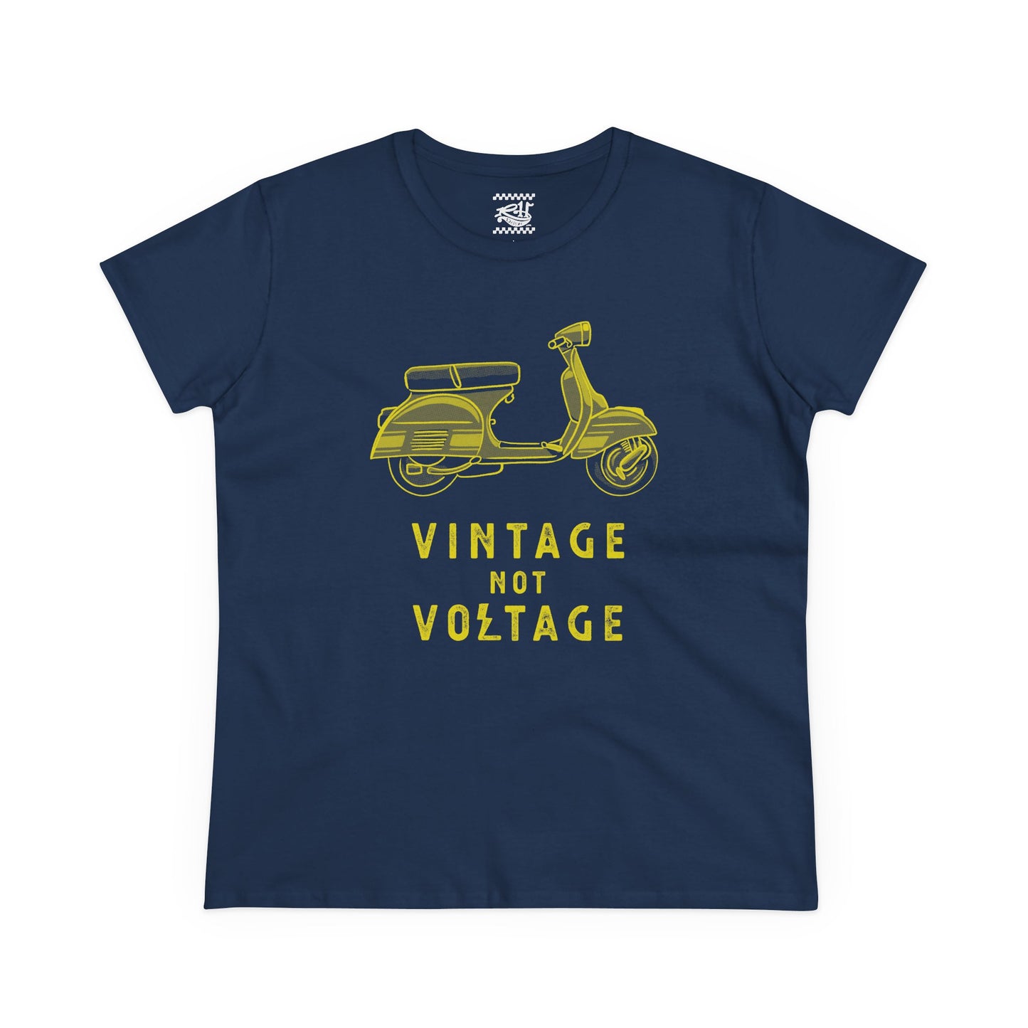 Vintage Not Voltage VESPA- Women's Midweight Cotton Tee