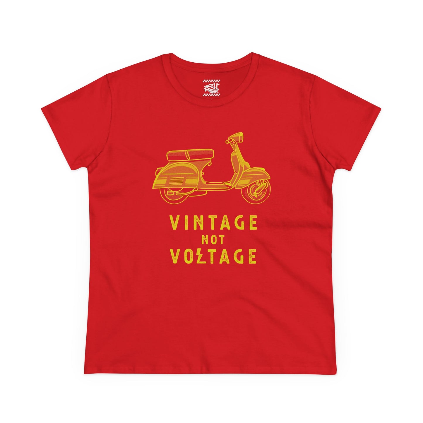 Vintage Not Voltage VESPA- Women's Midweight Cotton Tee