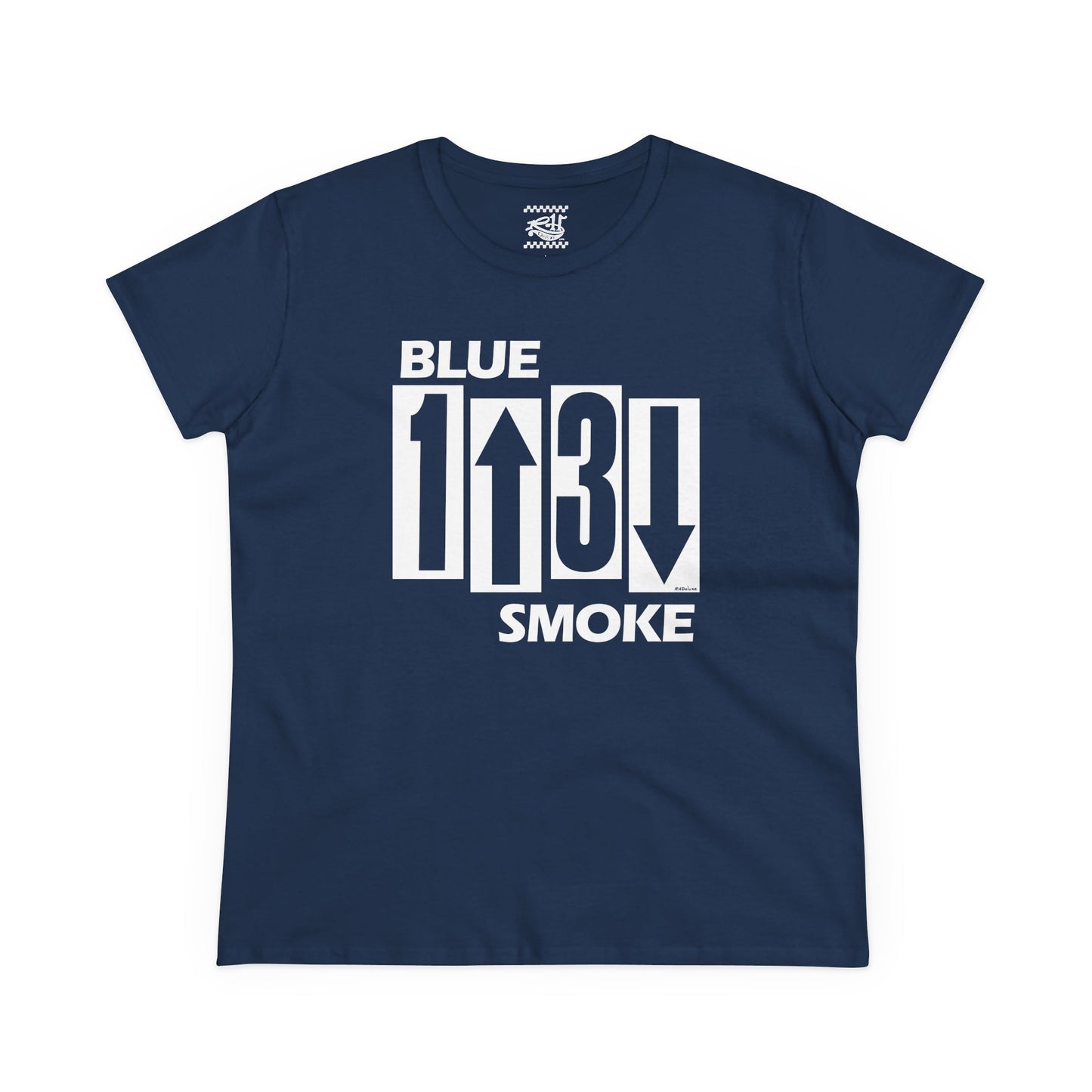 Blue Smoke Flag - Women's Midweight Cotton Tee