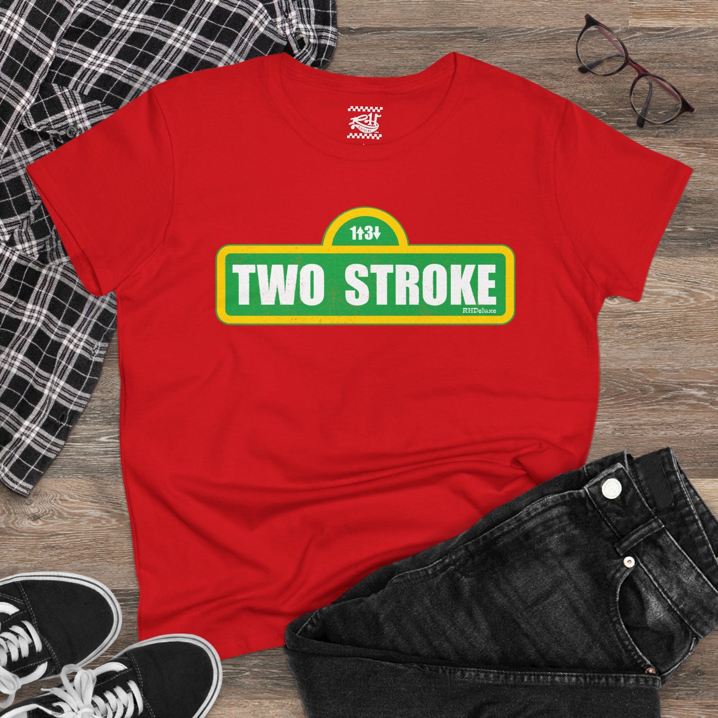 Two Stroke Street - Women's Midweight Cotton Tee