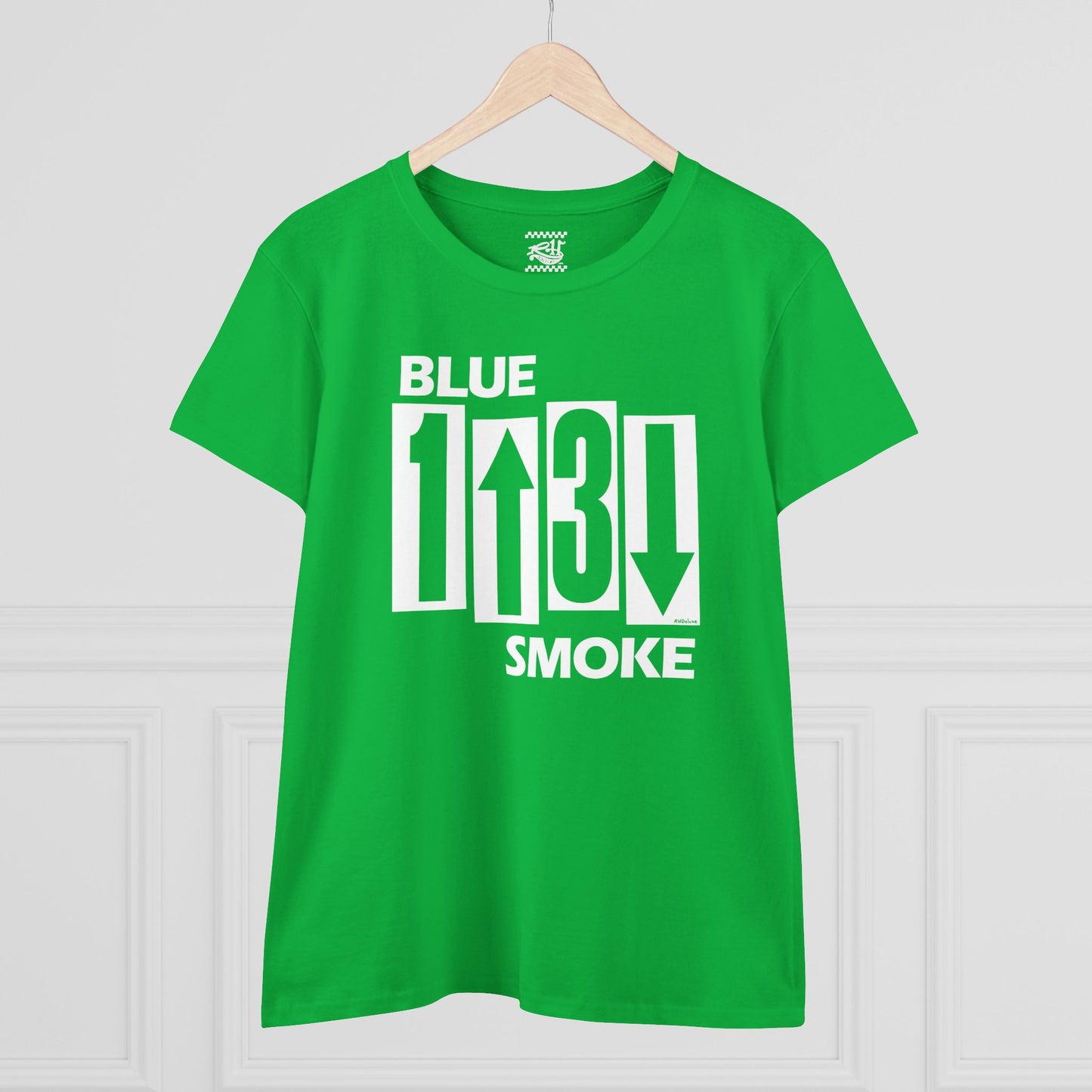 Blue Smoke Flag - Women's Midweight Cotton Tee