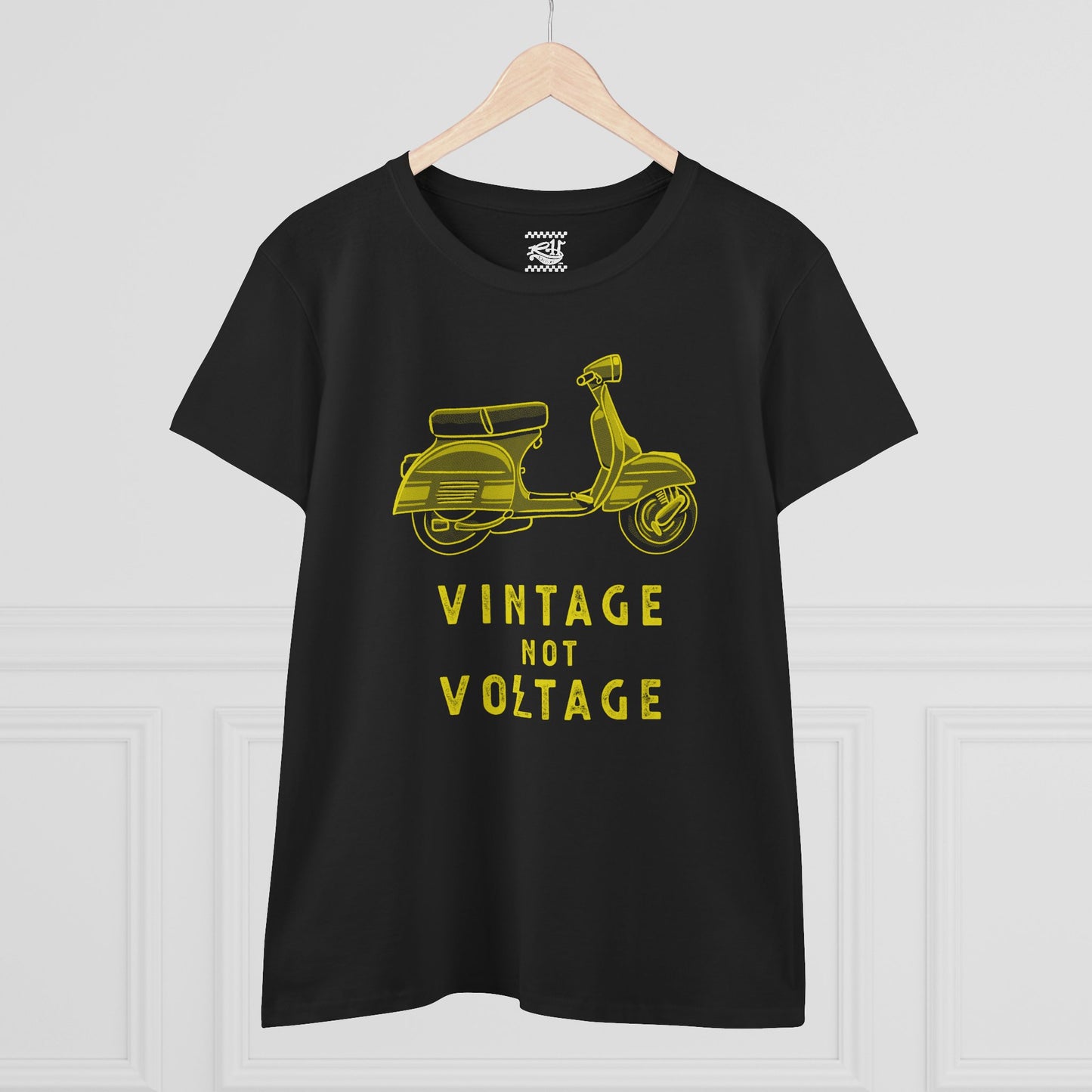 Vintage Not Voltage VESPA- Women's Midweight Cotton Tee