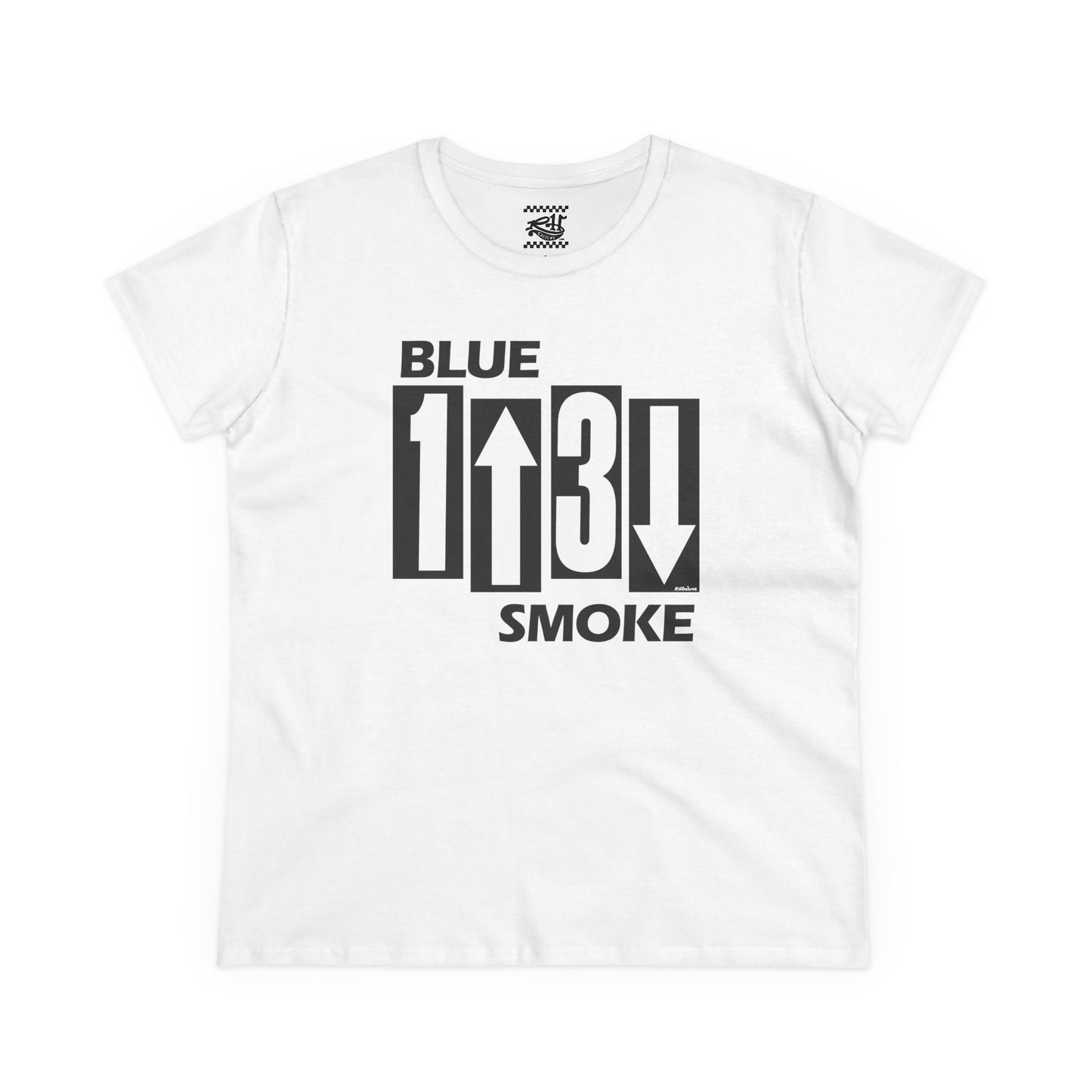 Blue Smoke Flag - Women's Midweight Cotton Tee