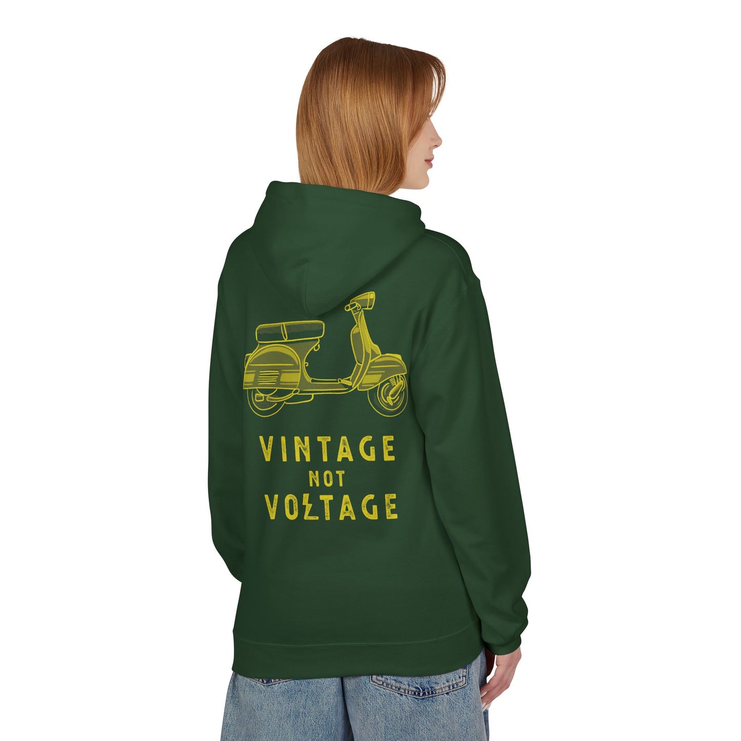 VINTAGE NOT VOLTAGE - VESPA - PULL OVER HOODIE