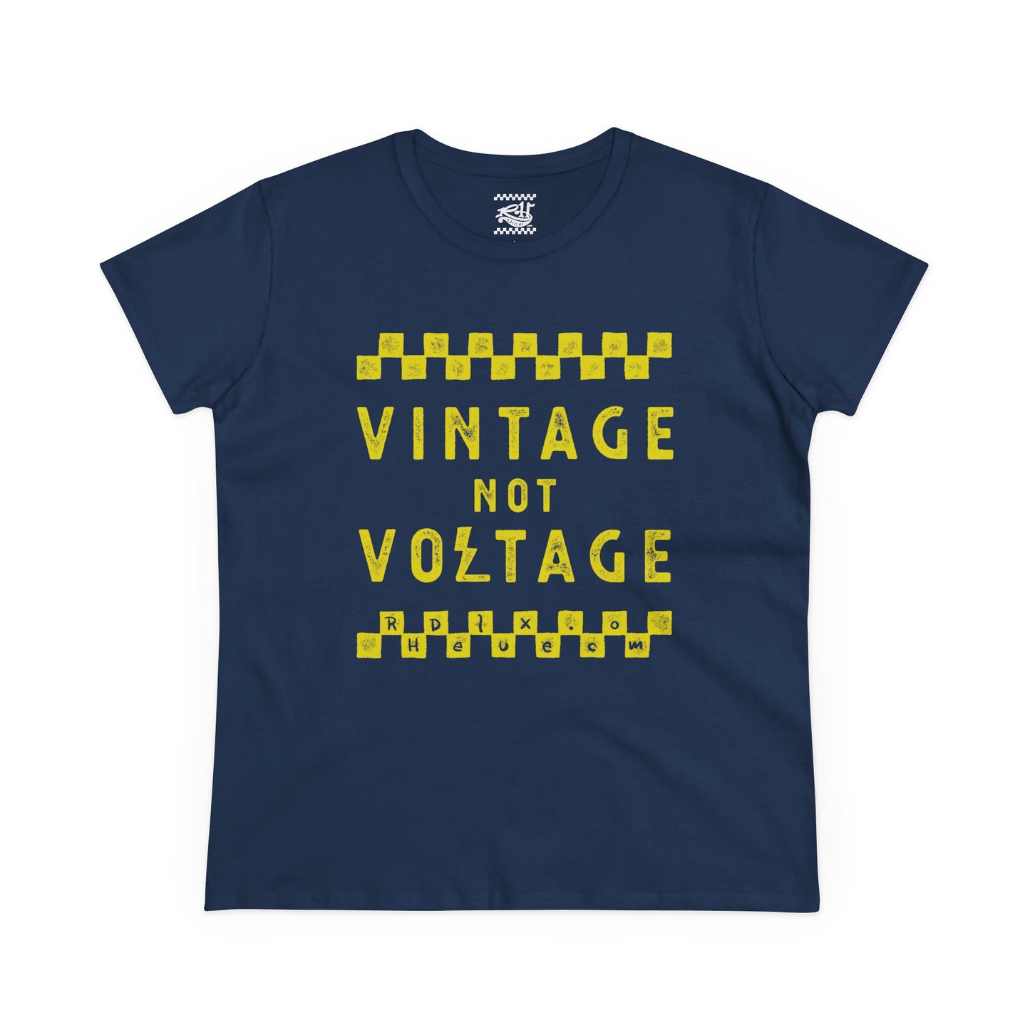 Vintage Not Voltage - Women's Midweight Cotton Tee