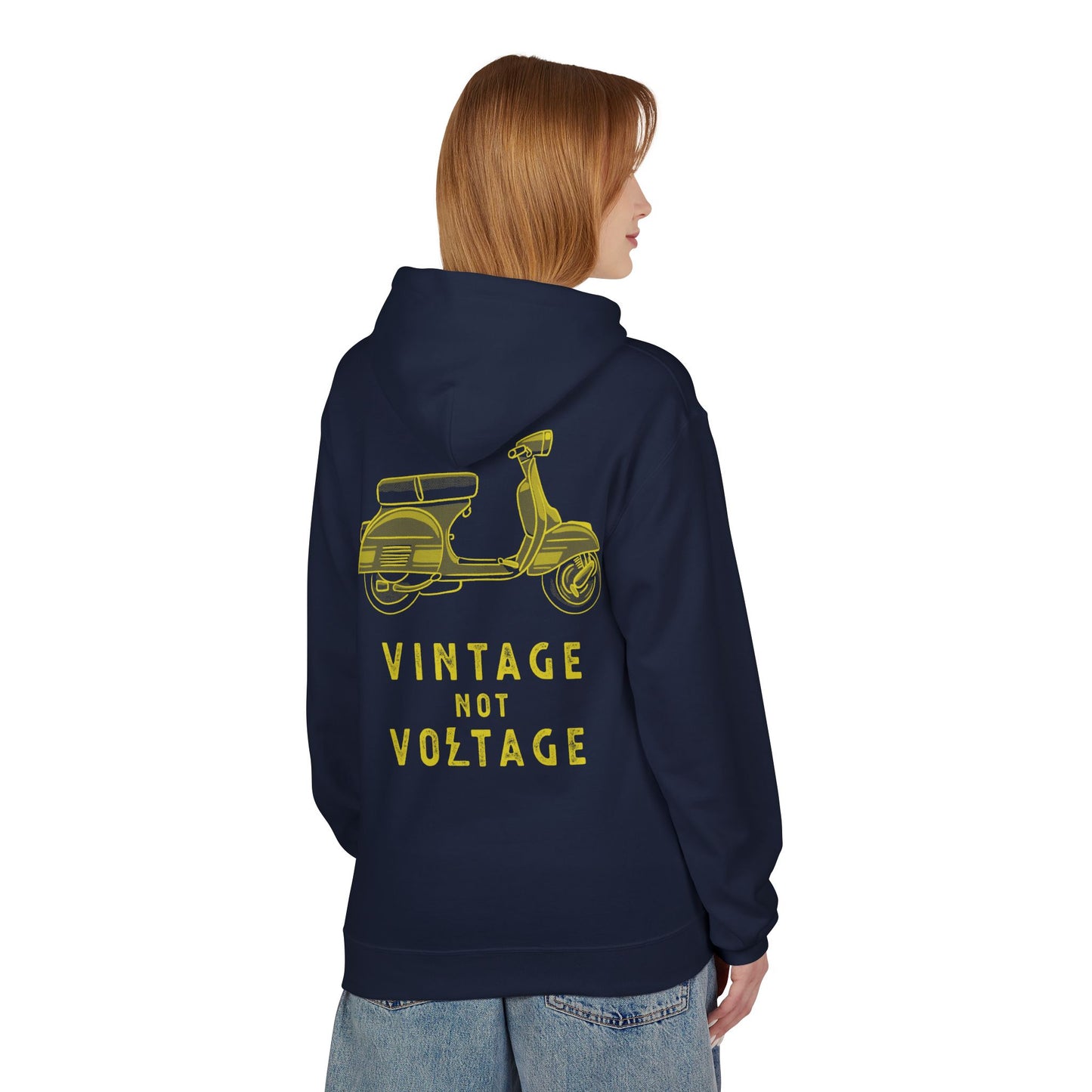 VINTAGE NOT VOLTAGE - VESPA - PULL OVER HOODIE
