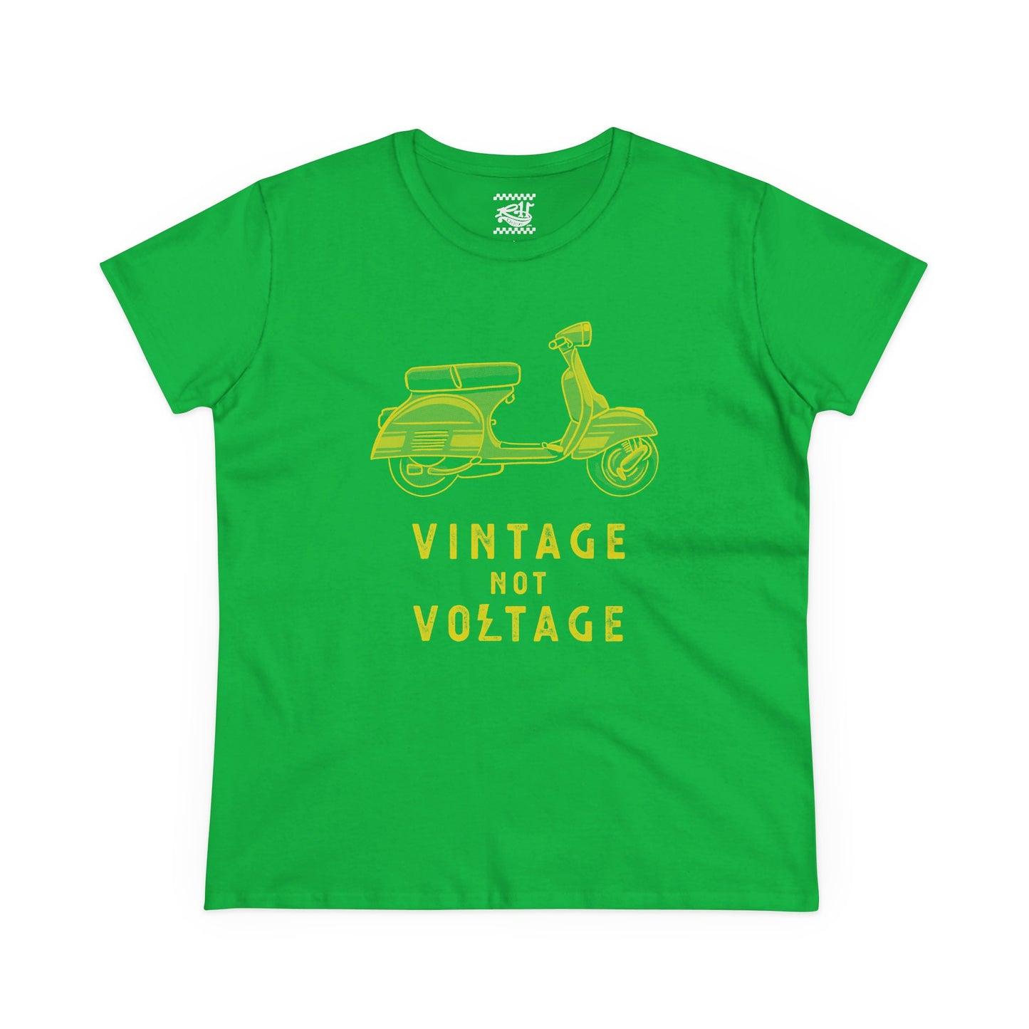 Vintage Not Voltage VESPA- Women's Midweight Cotton Tee