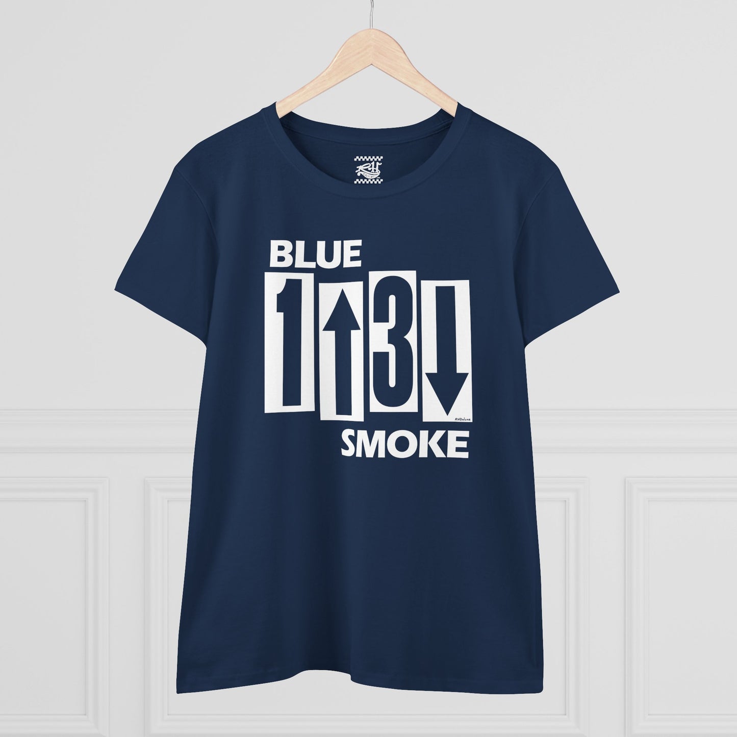 Blue Smoke Flag - Women's Midweight Cotton Tee