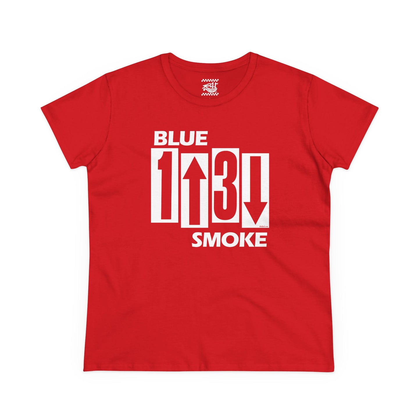Blue Smoke Flag - Women's Midweight Cotton Tee