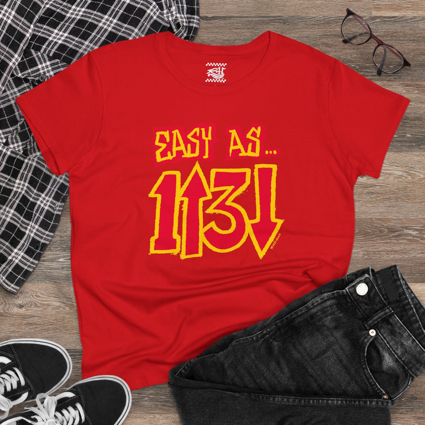 Easy as 1 up 3 down - Women's Midweight Cotton Tee