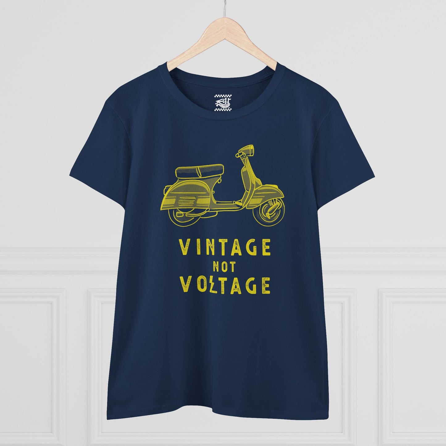 Vintage Not Voltage VESPA- Women's Midweight Cotton Tee