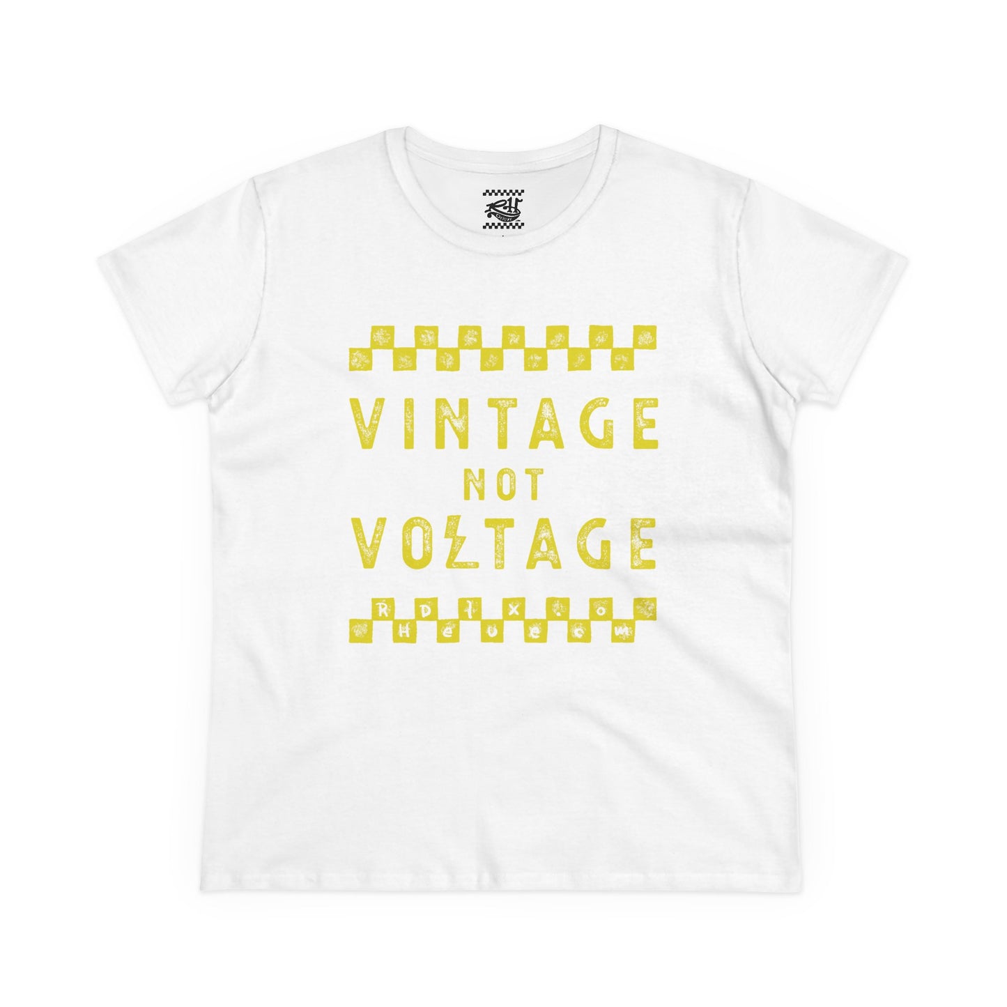 Vintage Not Voltage - Women's Midweight Cotton Tee