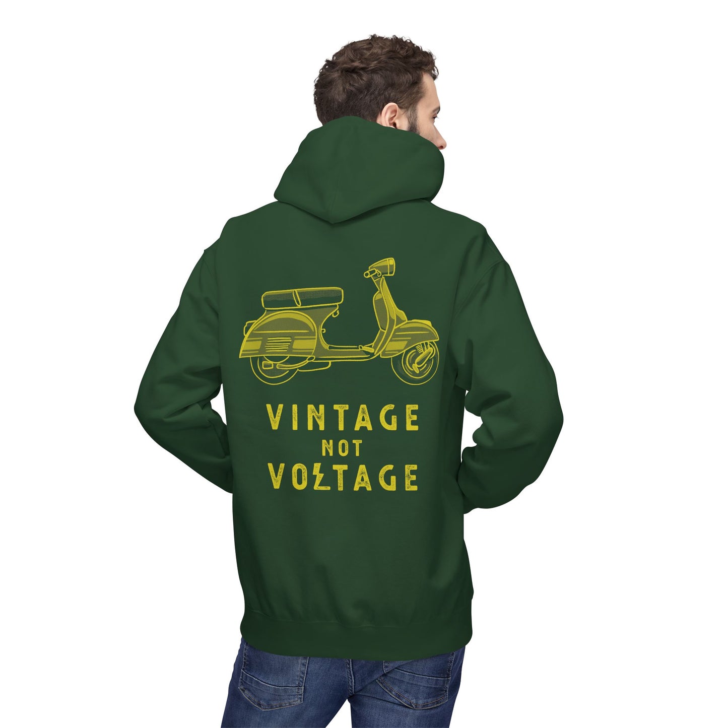 VINTAGE NOT VOLTAGE - VESPA - PULL OVER HOODIE