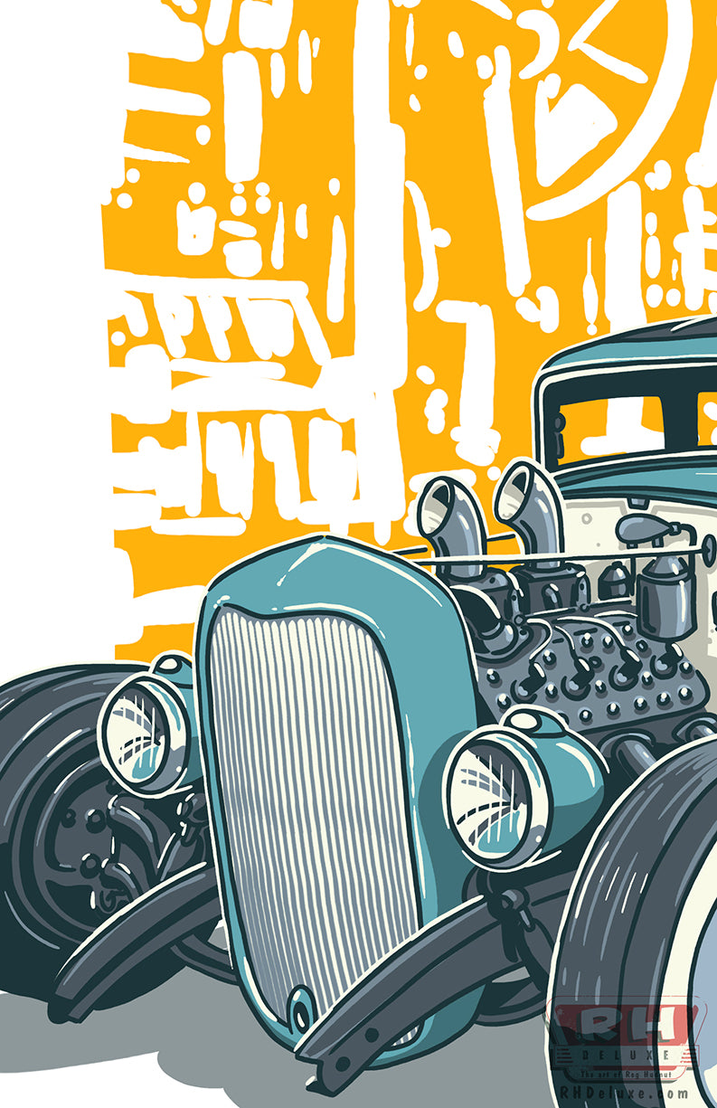 DETROIT MI. '32 DEUCE COUPE - 11 x 17