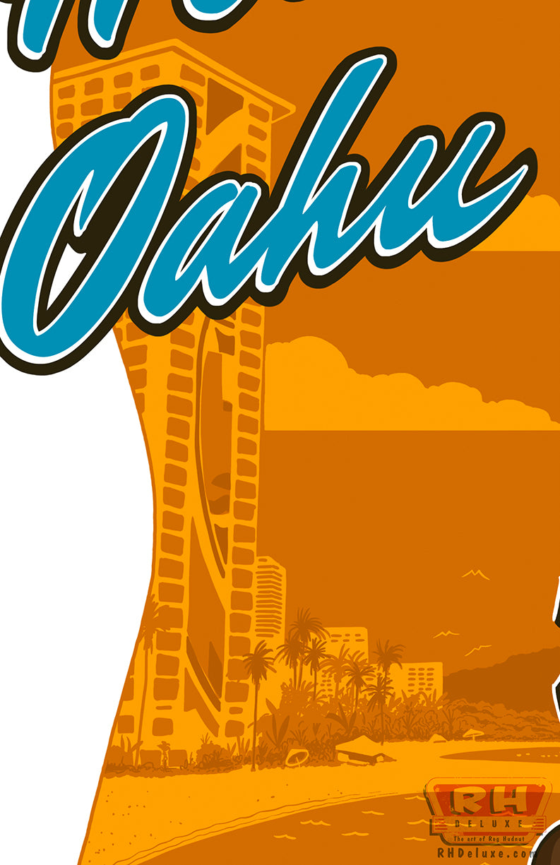 HONOLULU OAHU - 11 x 17