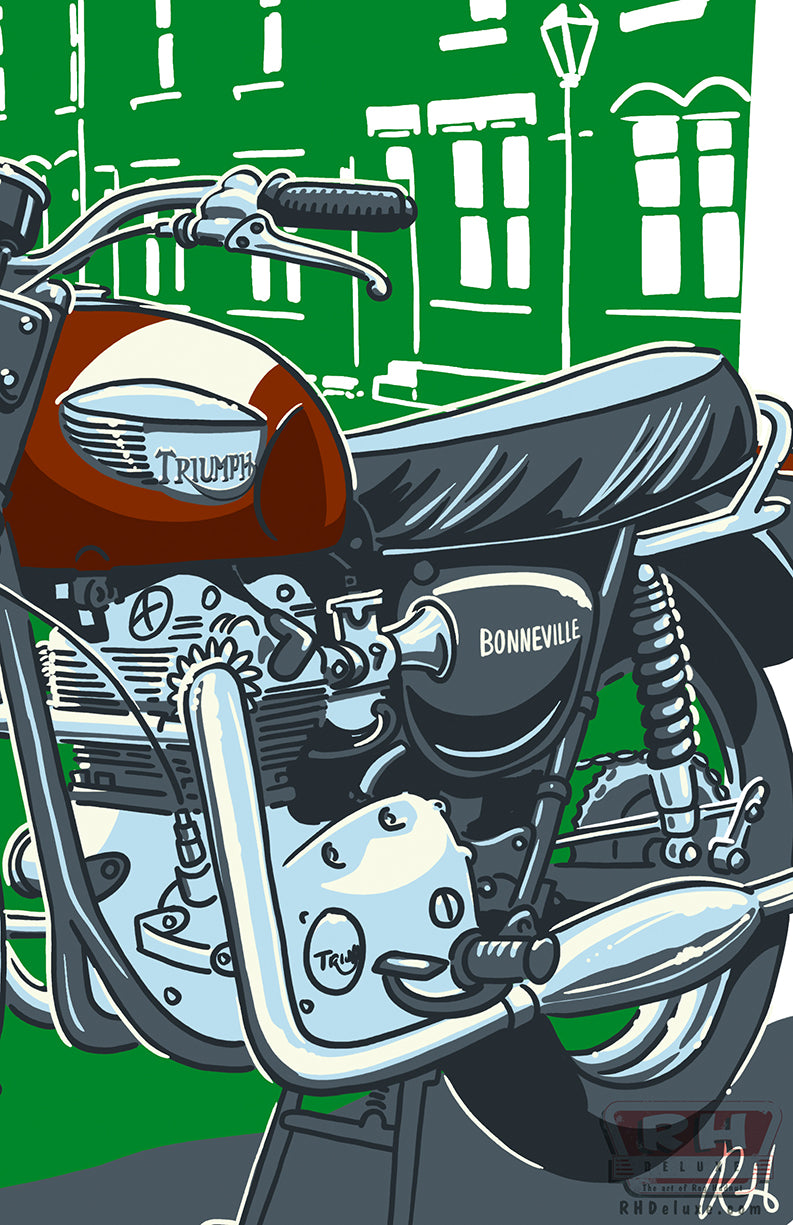 MERIDEN UK - TRIUMPH BONNEVILLE - 11 x 17