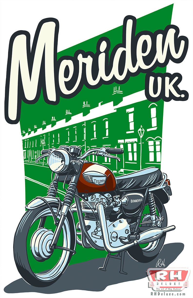 MERIDEN UK - TRIUMPH BONNEVILLE - 11 x 17
