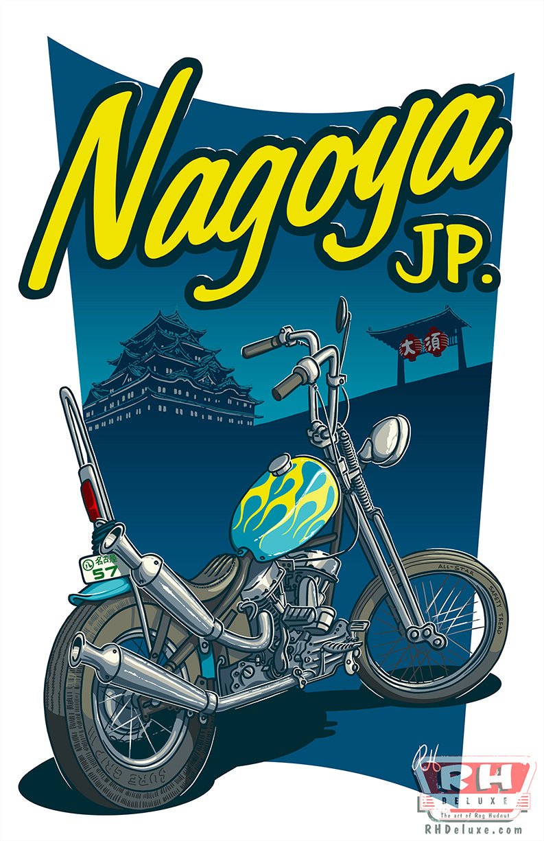 NAGOYA JP. - 1957 HARLEY PAN HEAD - 11 x 17