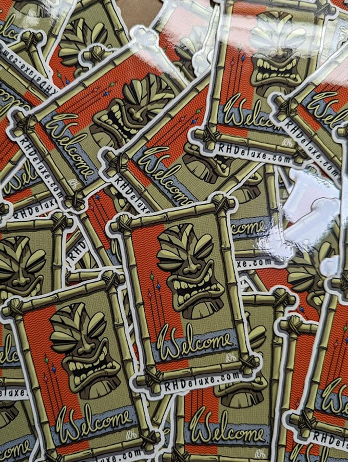 WELCOME TIKI STICKER - 3"