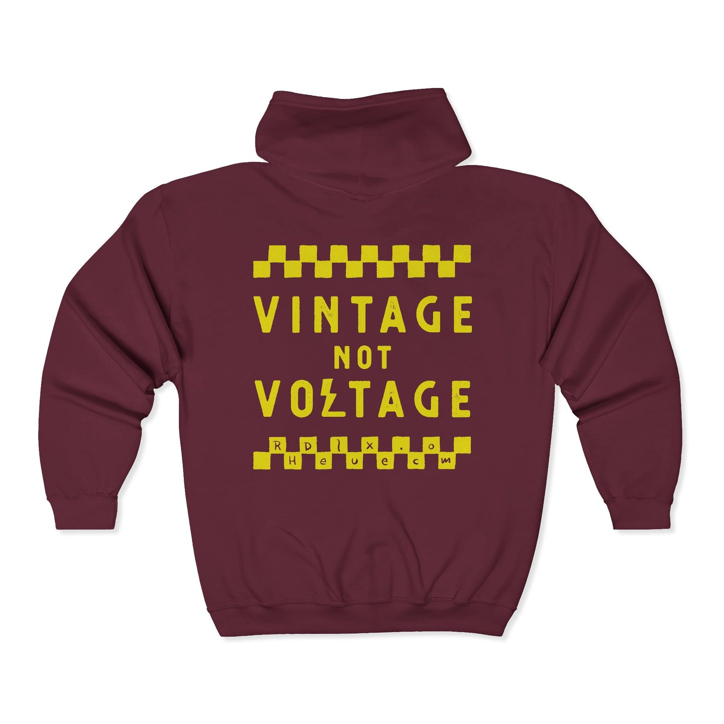 VINTAGE NOT VOLTAGE - FULL ZIP HOODIE