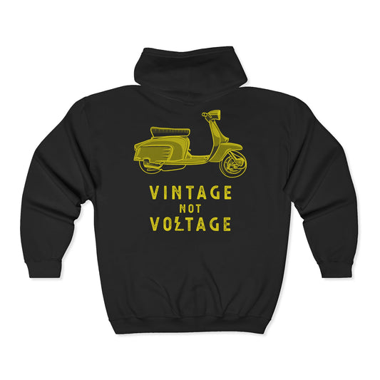 VINTAGE NOT VOLTAGE - LAMBRETTA - FULL ZIP HOODIE