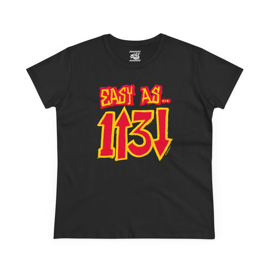 Easy as 1 up 3 down - Women's Midweight Cotton Tee
