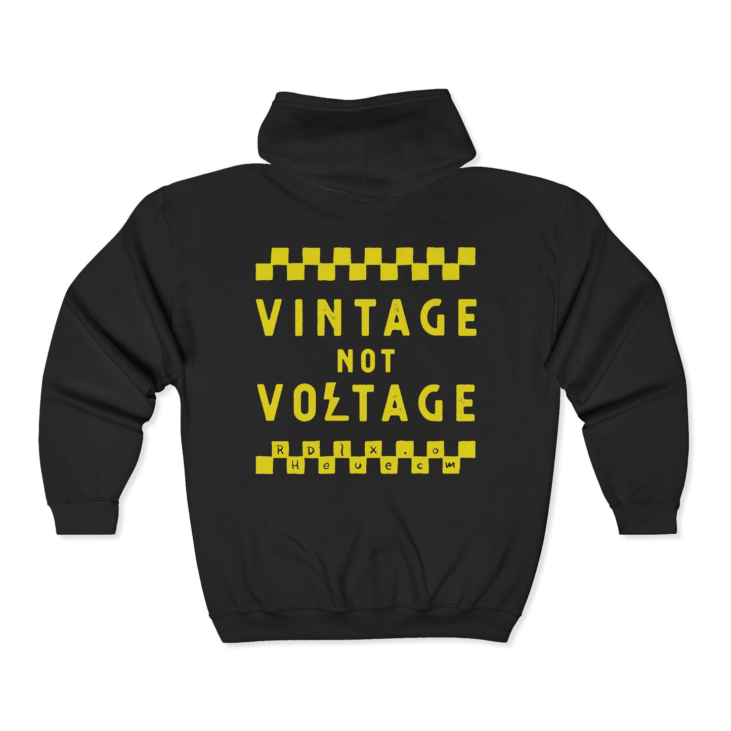 VINTAGE NOT VOLTAGE - FULL ZIP HOODIE