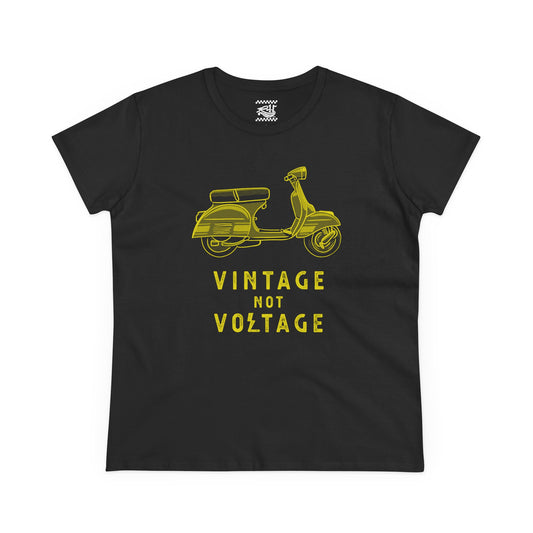 Vintage Not Voltage VESPA- Women's Midweight Cotton Tee