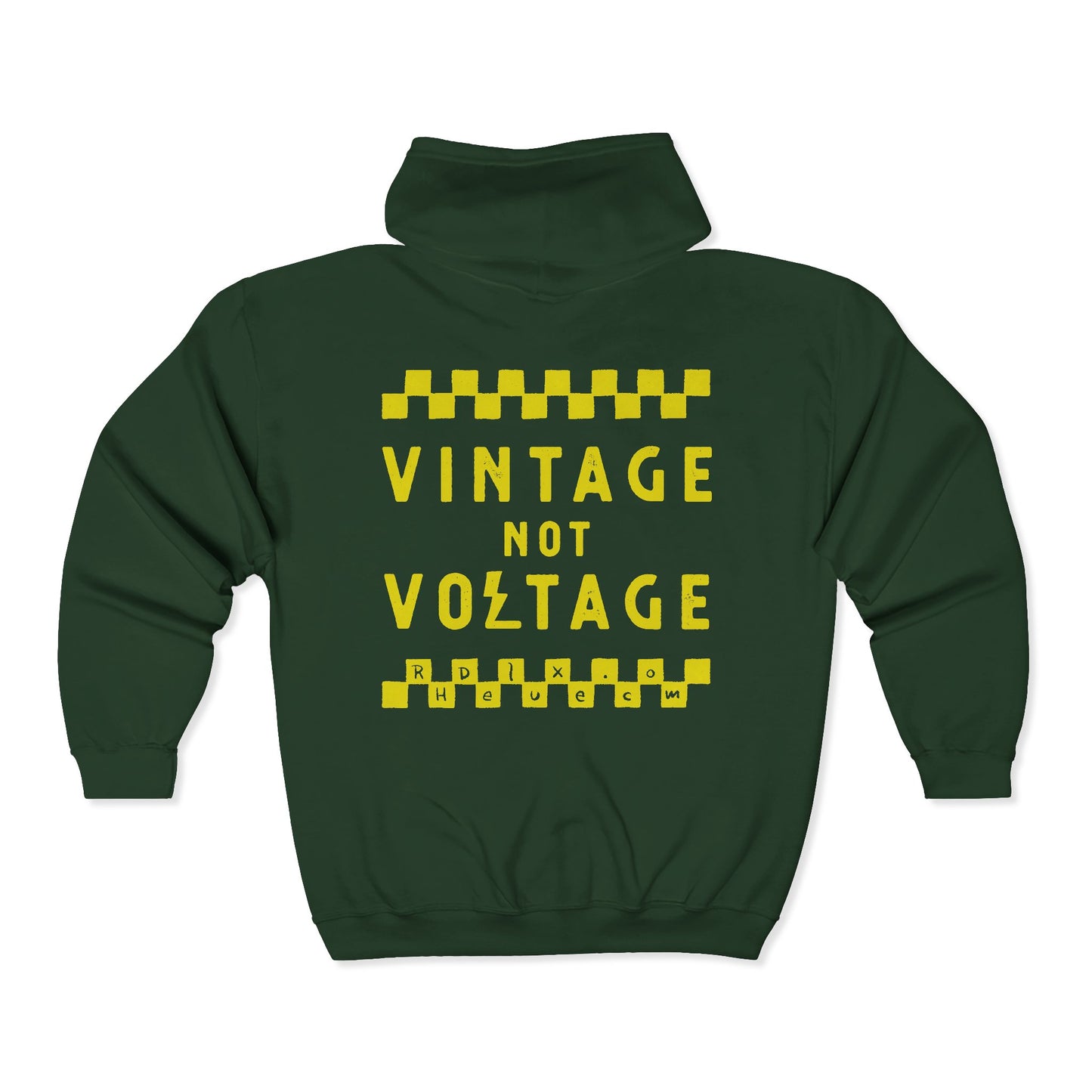 VINTAGE NOT VOLTAGE - FULL ZIP HOODIE