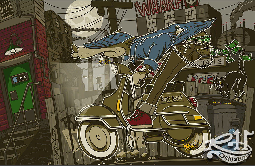 BIG BAD WOLF - VESPA P200E - 11 x 17