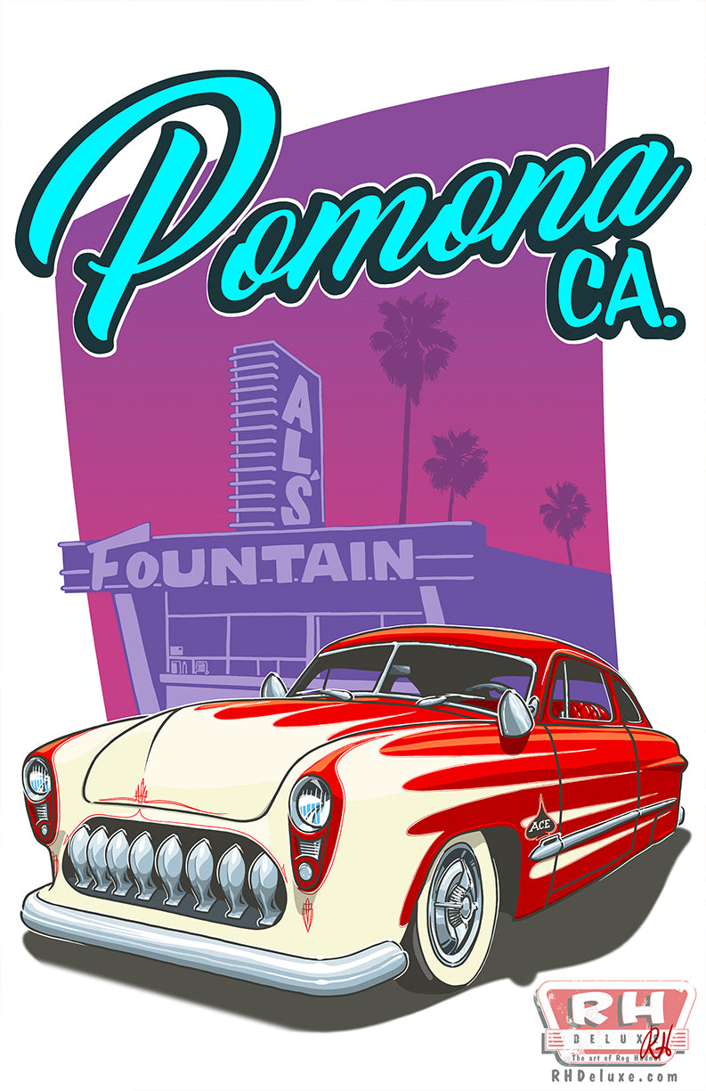 POMONA CA. - '51 FORD SHOEBOX KUSTOM - 11 x 17
